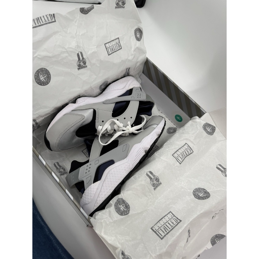 Nike Air Huarache Grey Fog Obsidian Sneakers Retro DD1068-005 Mens Size 8 - Picture 7 of 16